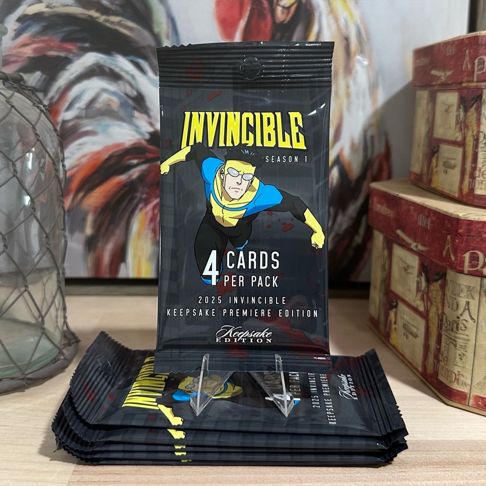 New! (3) 2025 Invincible  Season 1 Keepsake Premiere Edition Hanger Packs